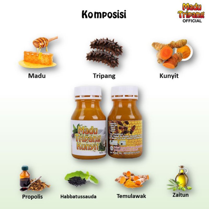 [Bisa COD] Madu Tripang Kunyit Original Herbal Alami Ampuh Untuk Asam Lambung Kronis / Maag / Gerd / ORI