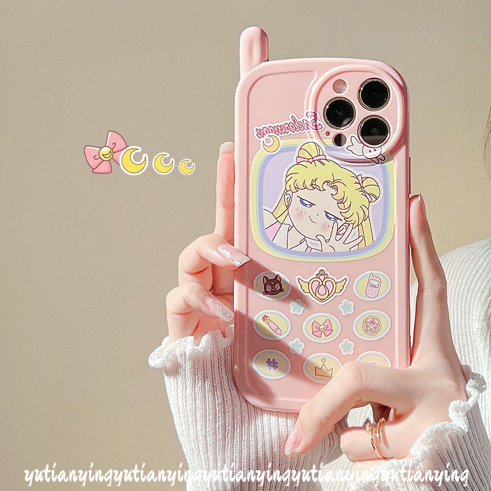 Soft Case Hp Gambar Sailor Moon Model Jepang / Retro Untuk IPhone 11 / 12 / 13 / 14pro MAX / XR / 7 / 8plus / X / XS MAX / SE