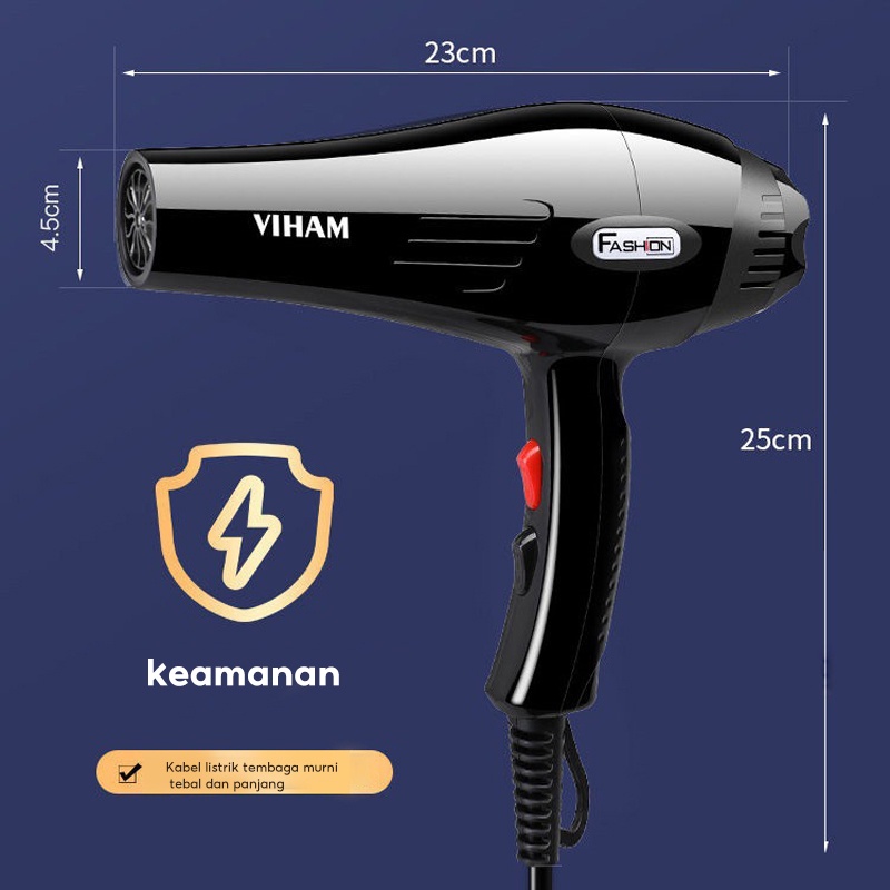 Hontop Hair dryer 2000W Pengering Rambut Angin Kencang Cepat Kering  Termurah Daya tinggi-4