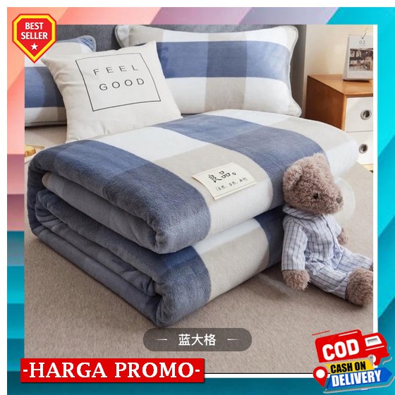 Selimut Bulu Dewasa Tebal Polos Super Lembut Super Halus Impor Terlaris Termurah Berkualitas Terbaru
