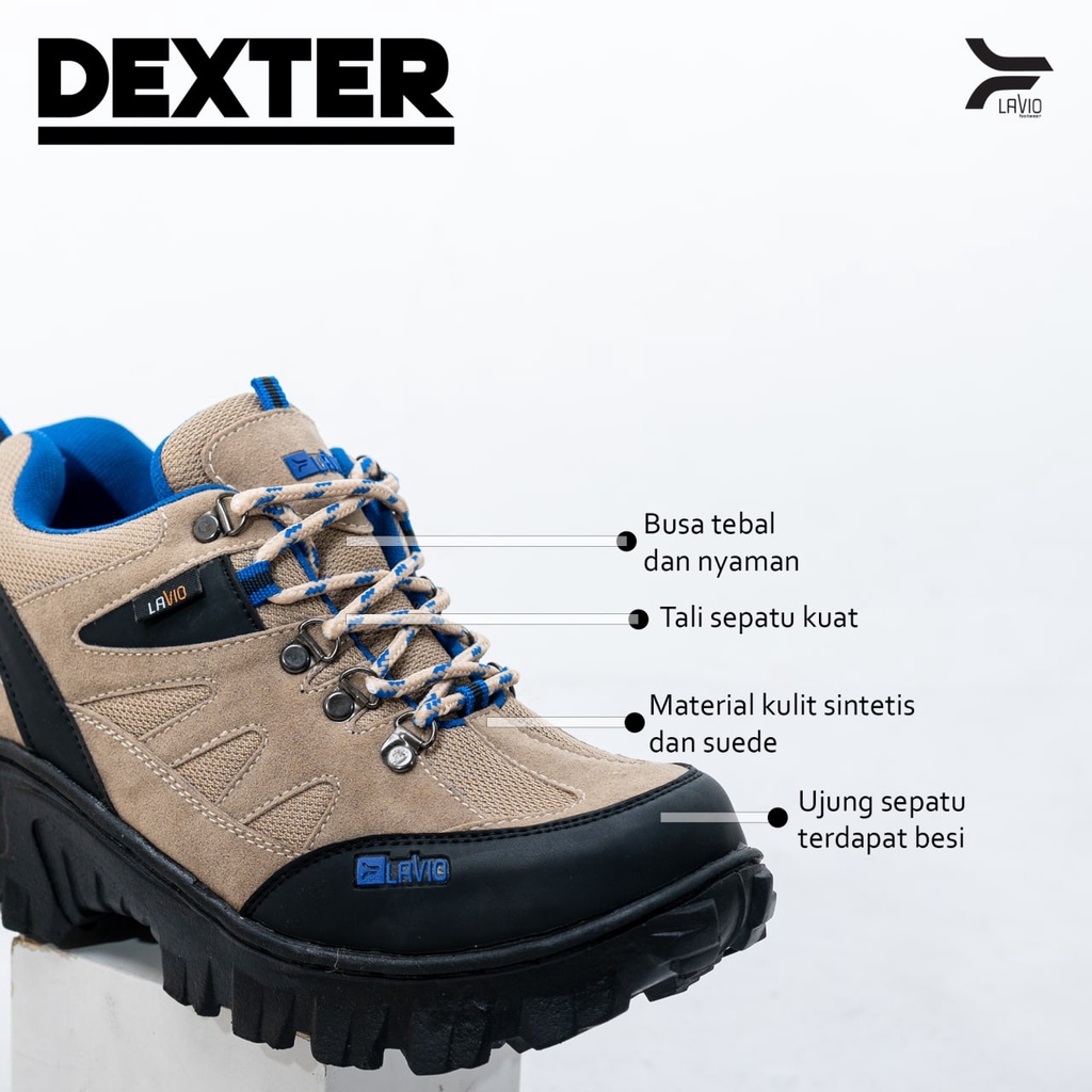 Sepatu Pria Safety Boots High Premium Quality Hiking Proyek Outdoor Touring Lavio Dexter