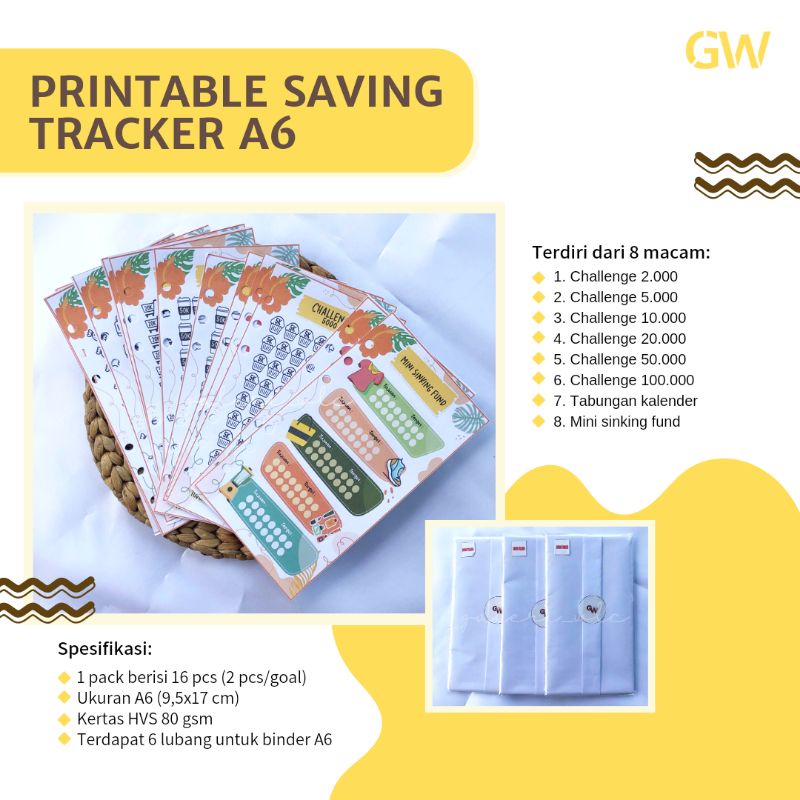 

Printable Saving Tracker,Challenge nabung 2k,5k,10k,20k