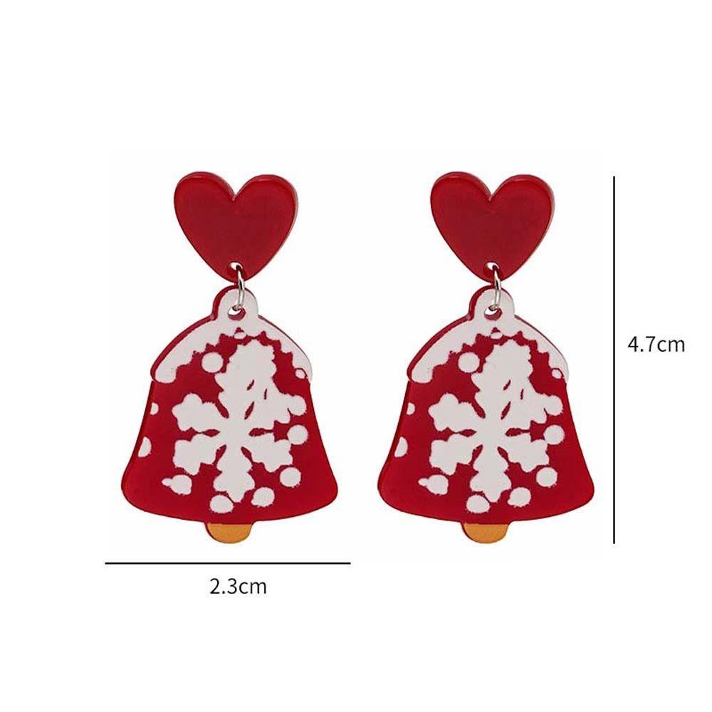 Mxbeauty Anting Natal Pesta Lonceng Kreatif Perhiasan Aksesoris Pohon Natal Drop Earrings Christmas Ear Hook