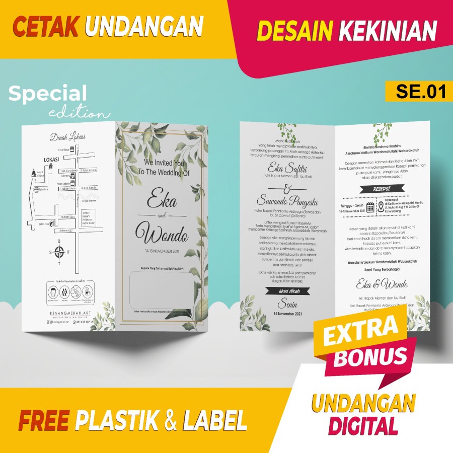 BEST PRODUCT Cetak undangan murah / cetak undangan pernikahan / cetak undangan khitan / cetak undang