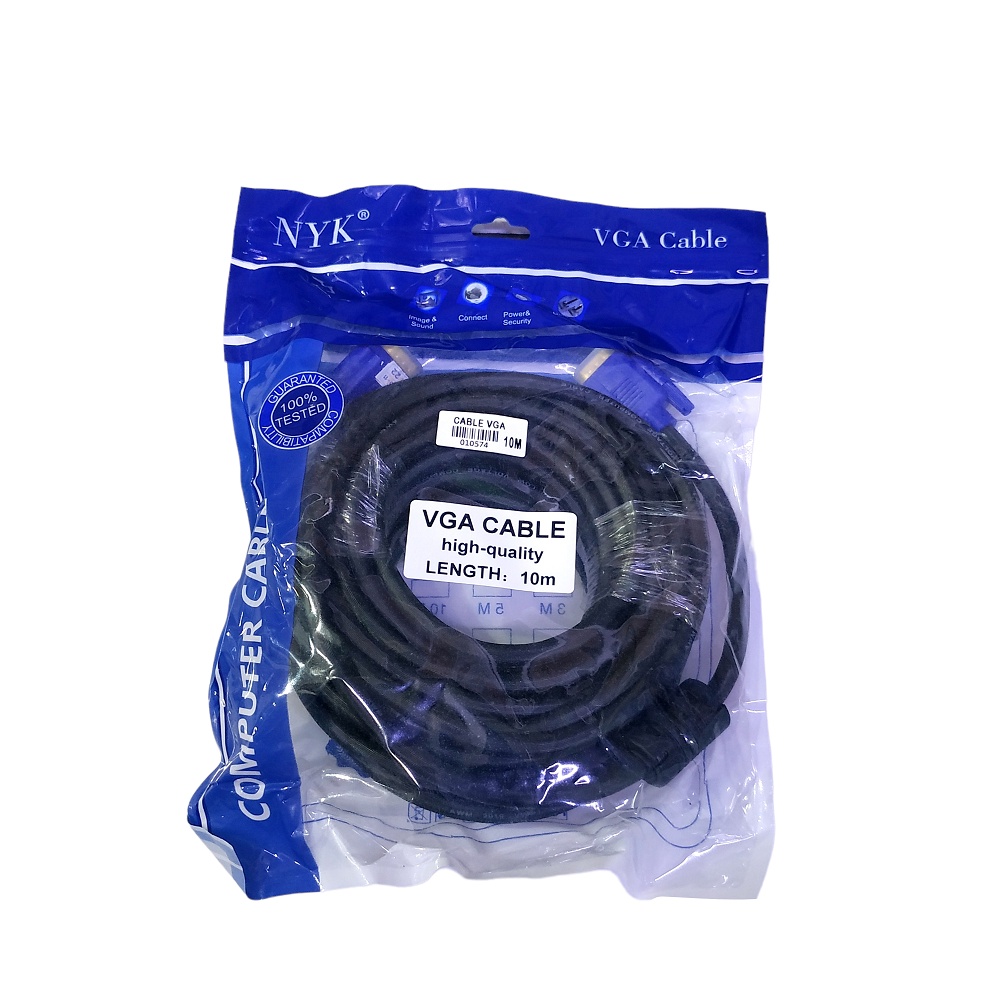 NYK Kabel VGA 10M Gold Plate Male to Male