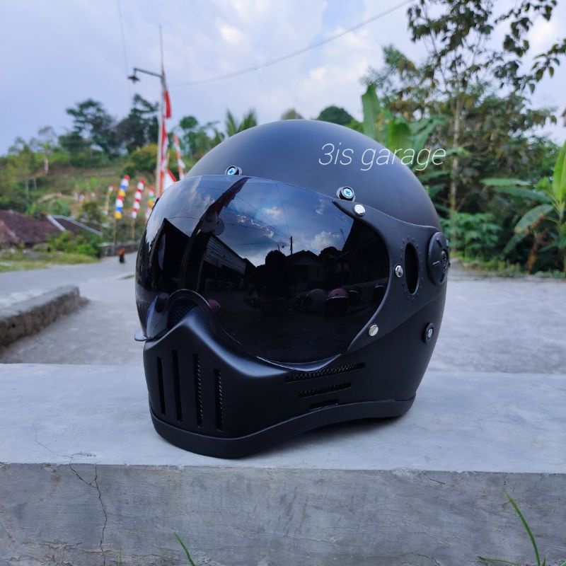 HELM CUSTOM CLASSIC SIMPSON M30 KACA PILOT RETRO KLASIK