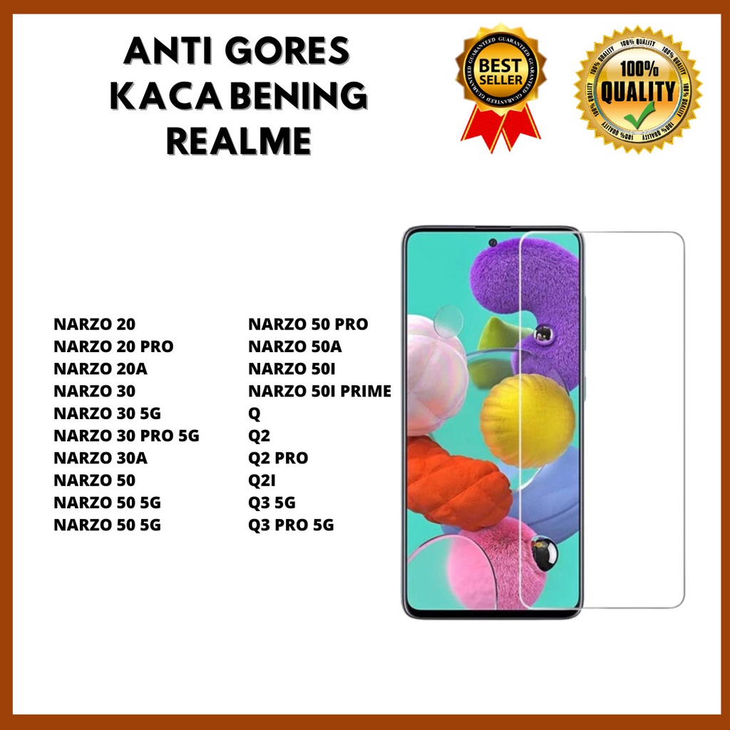 TEMPERED GLASS BENING NARZO 20-NARZO 20 PRO-NARZO 20A-NARZO 30-NARZO 30 5G-NARZO 30 PRO 5G-NARZO 30A-NARZO 50-NARZO 50 5G -NARZO 50 PRO-NARZO 50A-NARZO 50I-NARZO 50I PRIME-Q-Q2-Q2 PRO-Q2I-Q3 5G-Q3 PRO 5G