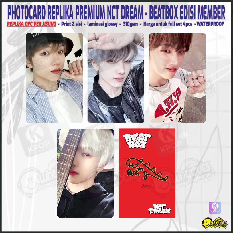 Photocard Set Replika Premium NCT DREAM Beat Box Edisi Member / Print 2 sisi laminasi glossy / Anti air