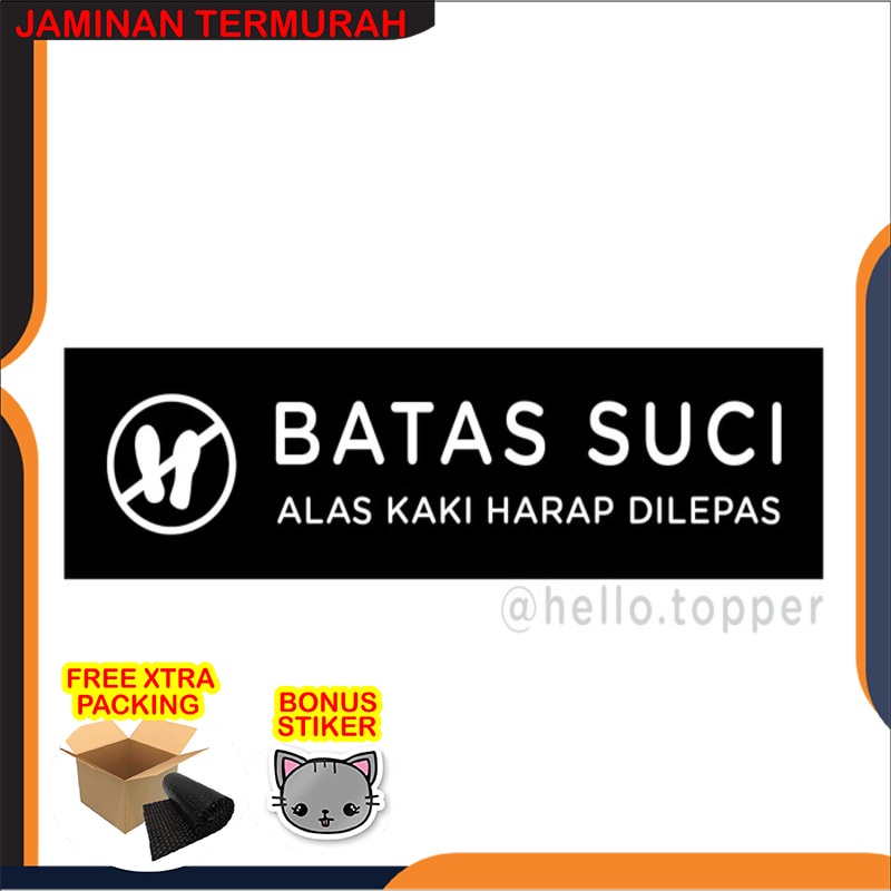 

Murah Sign Akrilik Batas Suci Printed | Sign Board |Sign Label Akrilik Pintu Elegan