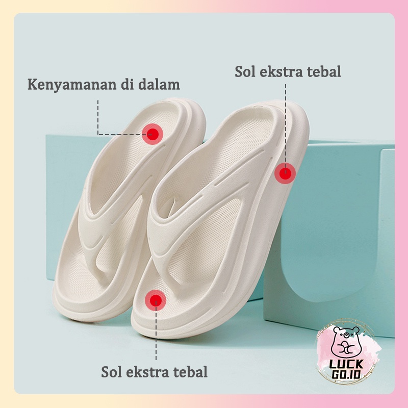 Sandal Jepit Wanita Sandal Jelly Korean Import Sendal Wanita Terbaru 2022 Sandal Slop Kamar Empuk Nyaman Tebal Rumah High Quality