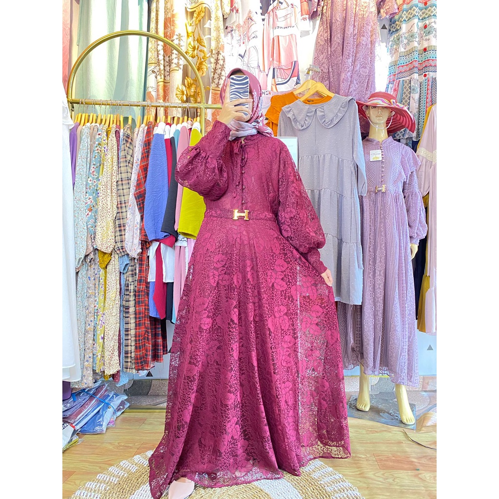 GAMIS CHIKA/ Gamis CIKA / Gamis Cringkel Terbaru / Gamis wanita Mewah /  GAMIS crinkel / GAMIS wanita / DRESS BRUKAT/ DRES MEWAH