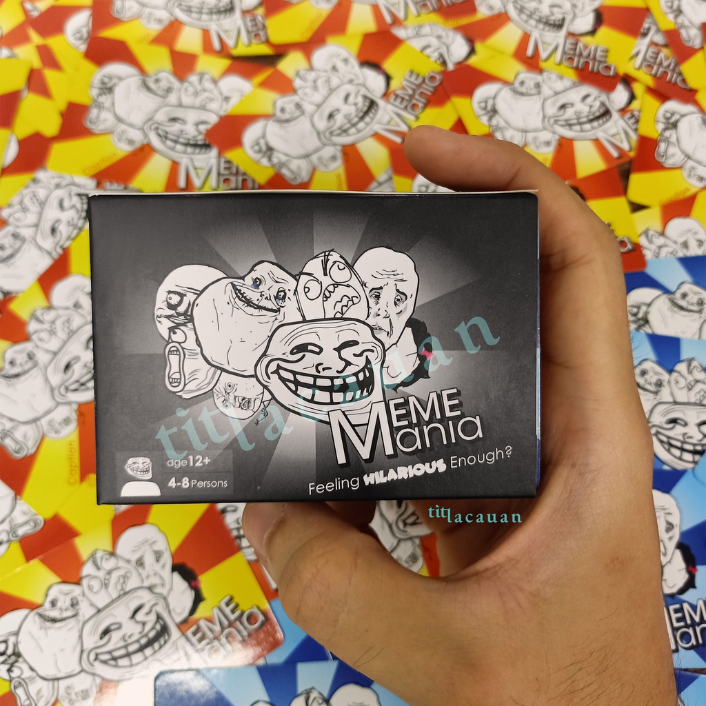 Kartu Permainan Meme Mania Lucu Limited Edition BLACK - Exclusive Playing Card / Board Game Waterpro