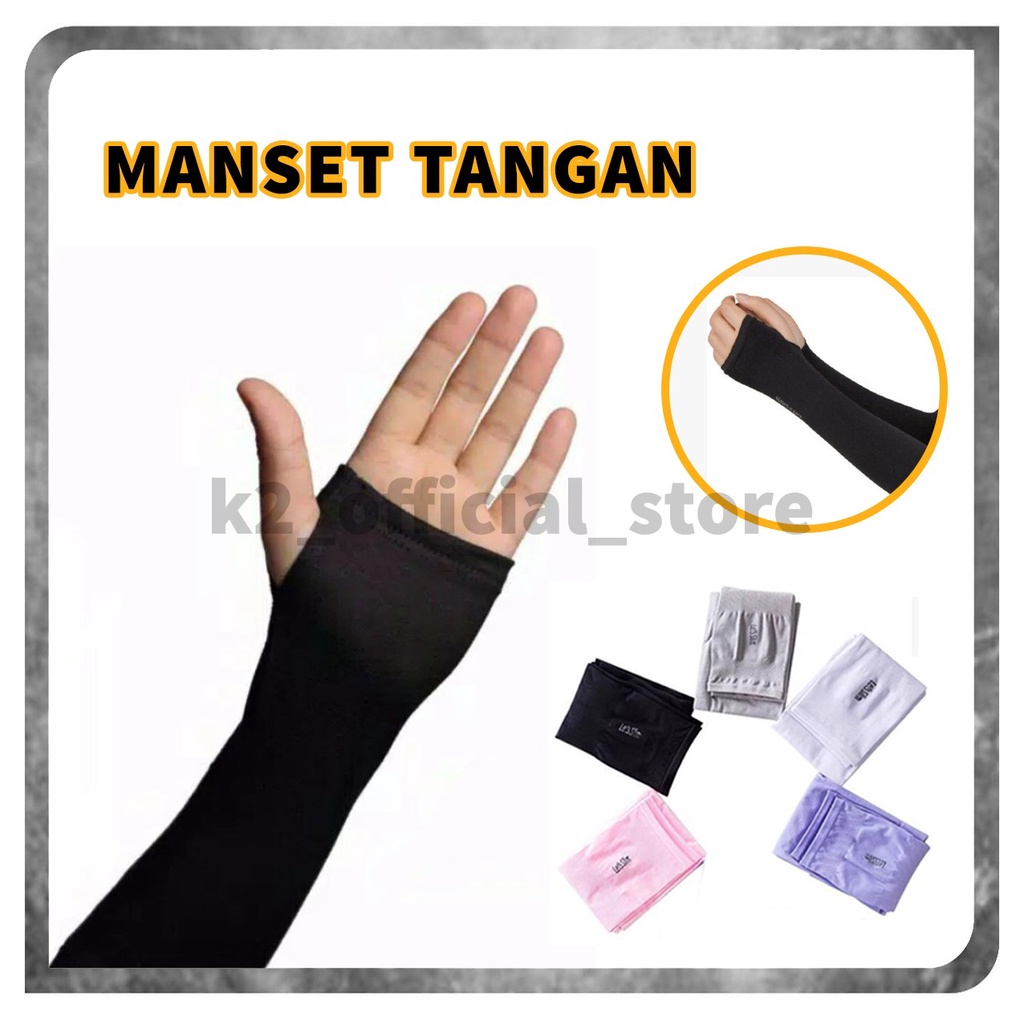 MANSET TANGAN ANTI UV / MANSET LENGAN PANJANG / ARM SLEEVE HANDSOCK / HANDSOCK POLOS MANSET WANITA PRIA / MANSET JEMPOL POLOS / SARUNG LENGAN MUSLIM