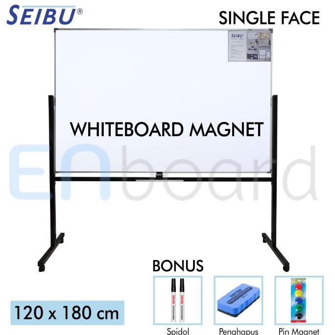 

[COD] Papan Tulis Whiteboard Standing Magnet Single Face Seibu 120 x 180 cm PROMO SPECIAL Kode 489