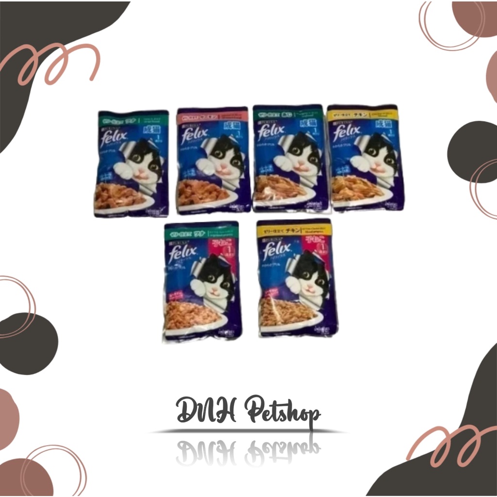 Felix Cat Pouch 85gr makanan kucing sachet basah kitten adult 85gr