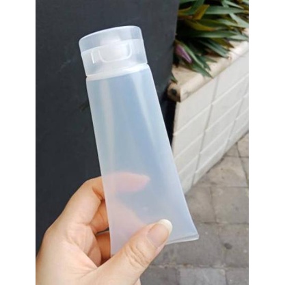 DISCOUNT  10.10 Botol Soft tube bening 100ml, flip top, tube kosong, botol isi ulang, refiilable [KO