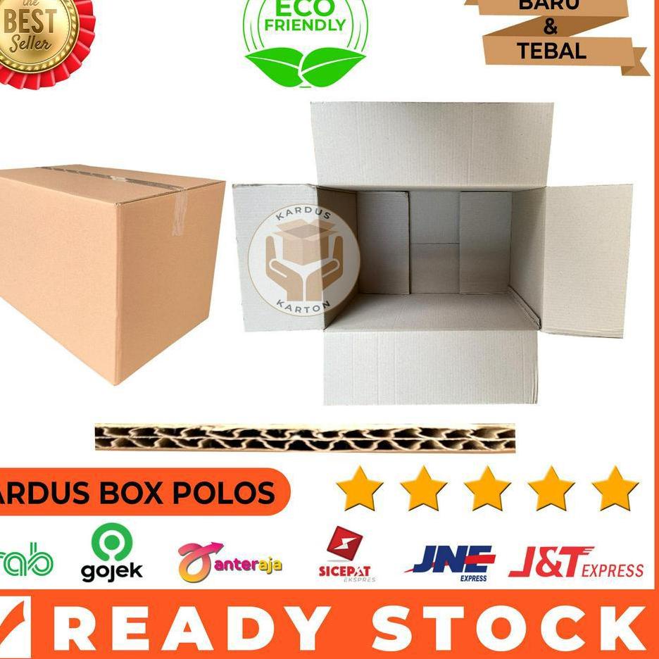 

Lebih Meriah Kardus Polos / Karton Box Packing 58 X 39 X 39 Cm Double Wall, Tebal 7 MM, Jumbo, Sangat Tebal