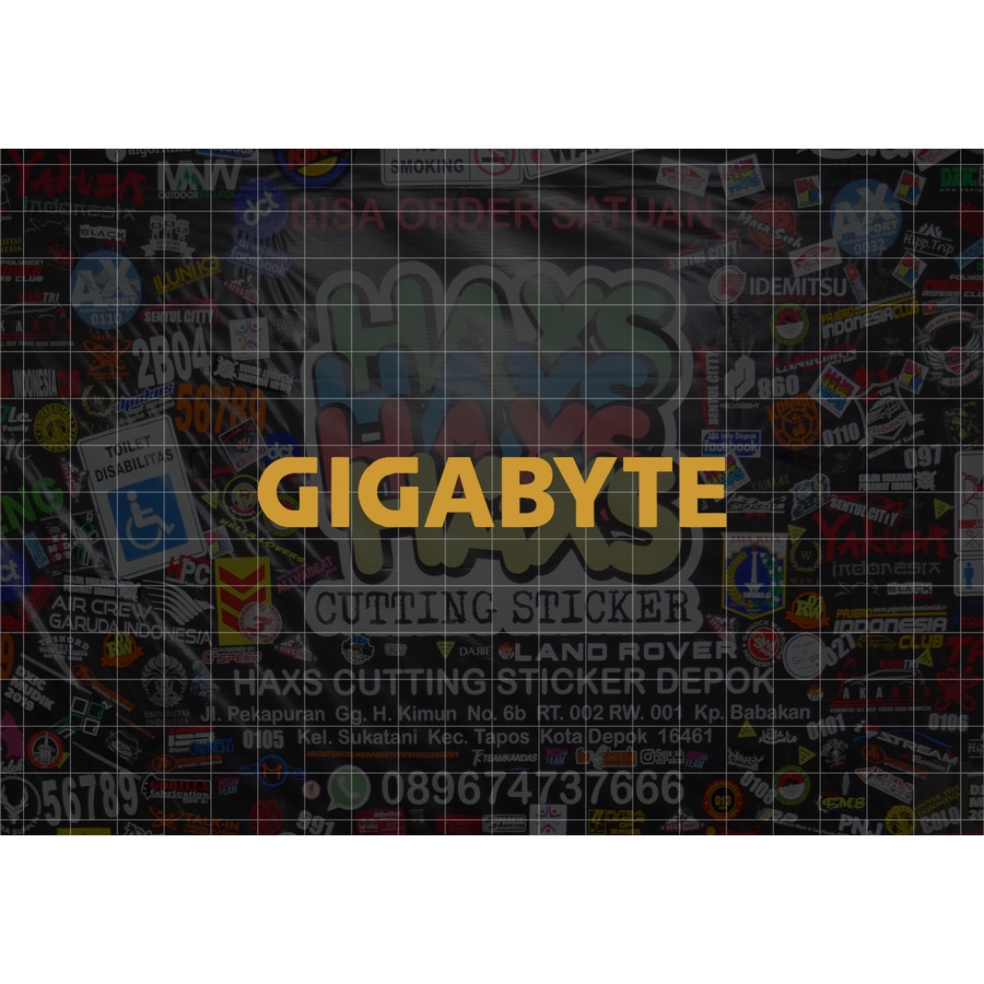 Cutting Sticker Gigabyte Ukuran 10 Cm Untuk Motor Mobil