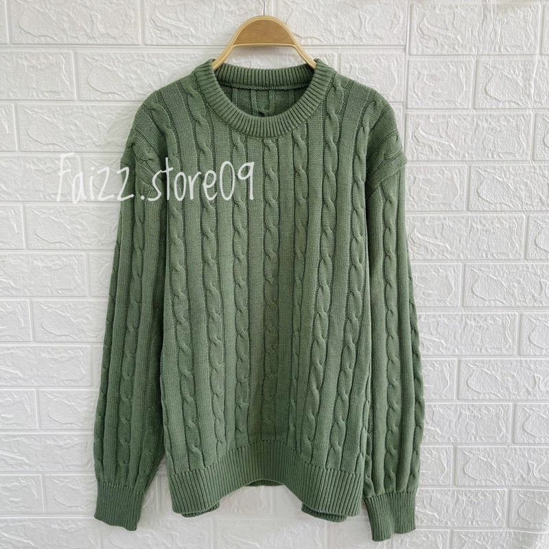 SWEATER RAJUT COUPLE PRIA WANITA COUPLE PASANGAN SOFTLY BLOUSE UNISEX RAJUT TEBAL CABLE