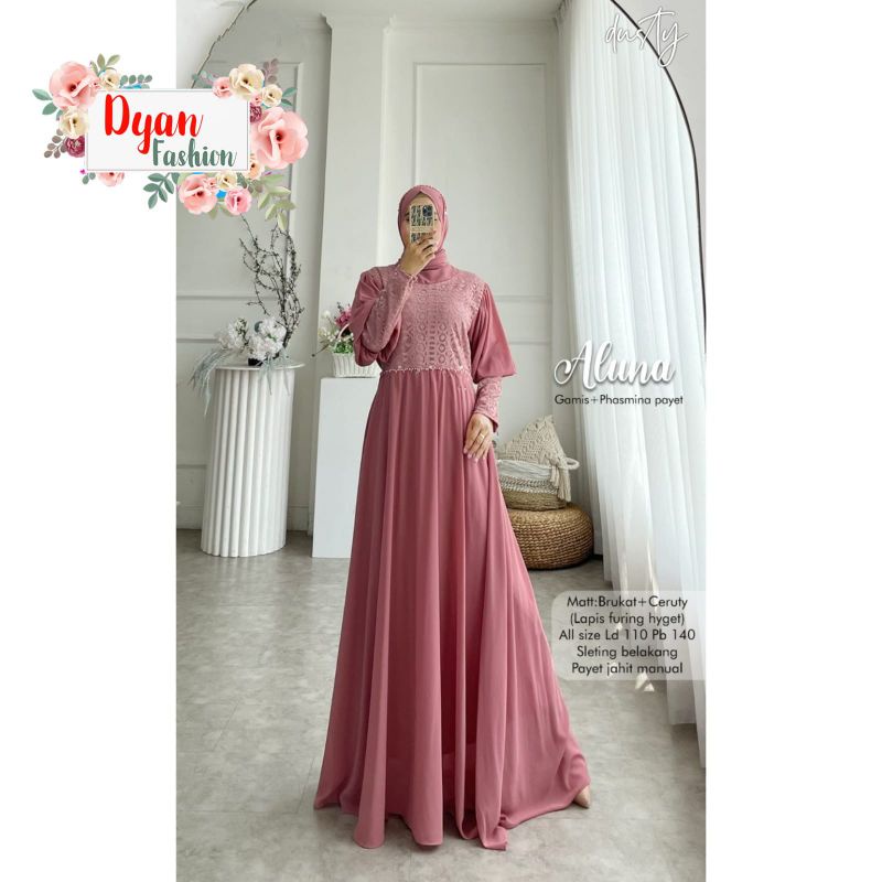 Aluna Gamis+Phasmina payet Matt Brukat mix Ceruty