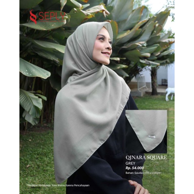 HIJAB SEGIEMPAT POLOS QINARA SQUARE