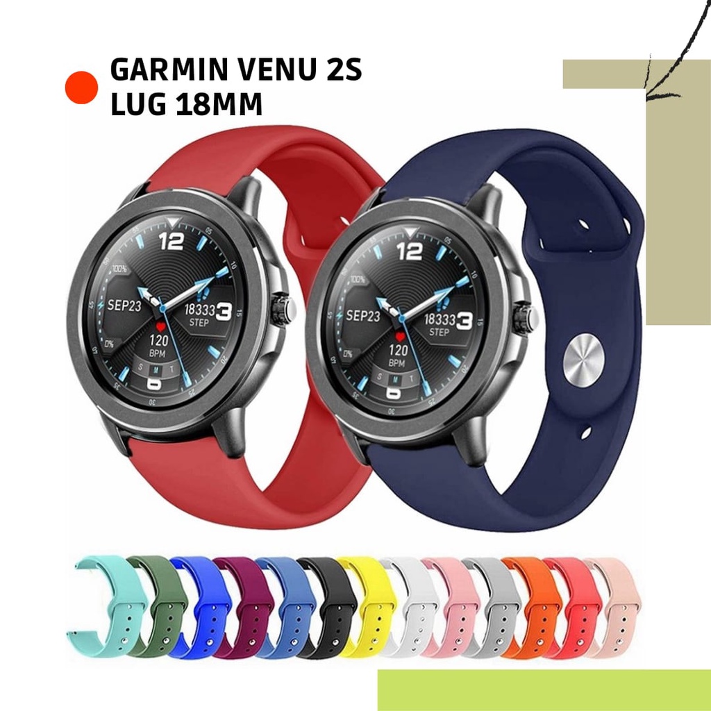 TALI JAM TANGAN STRAP GARMIN VENU 2S WATCH 18MM - STYLIS APPLE RUBBER 18MM SMARTWATCH