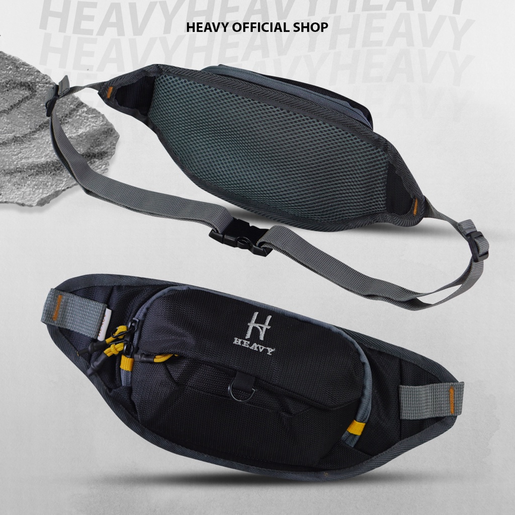 Heavy.bag tas pinggang pria kasual pouch - Waistbag heavy premium