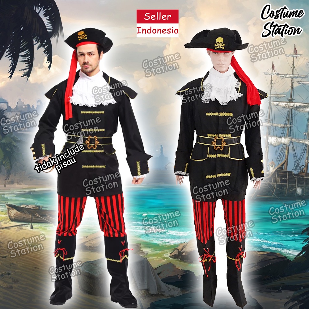 Kostum Bajak Laut / Costume Pirate Halloween Male pria dewasa