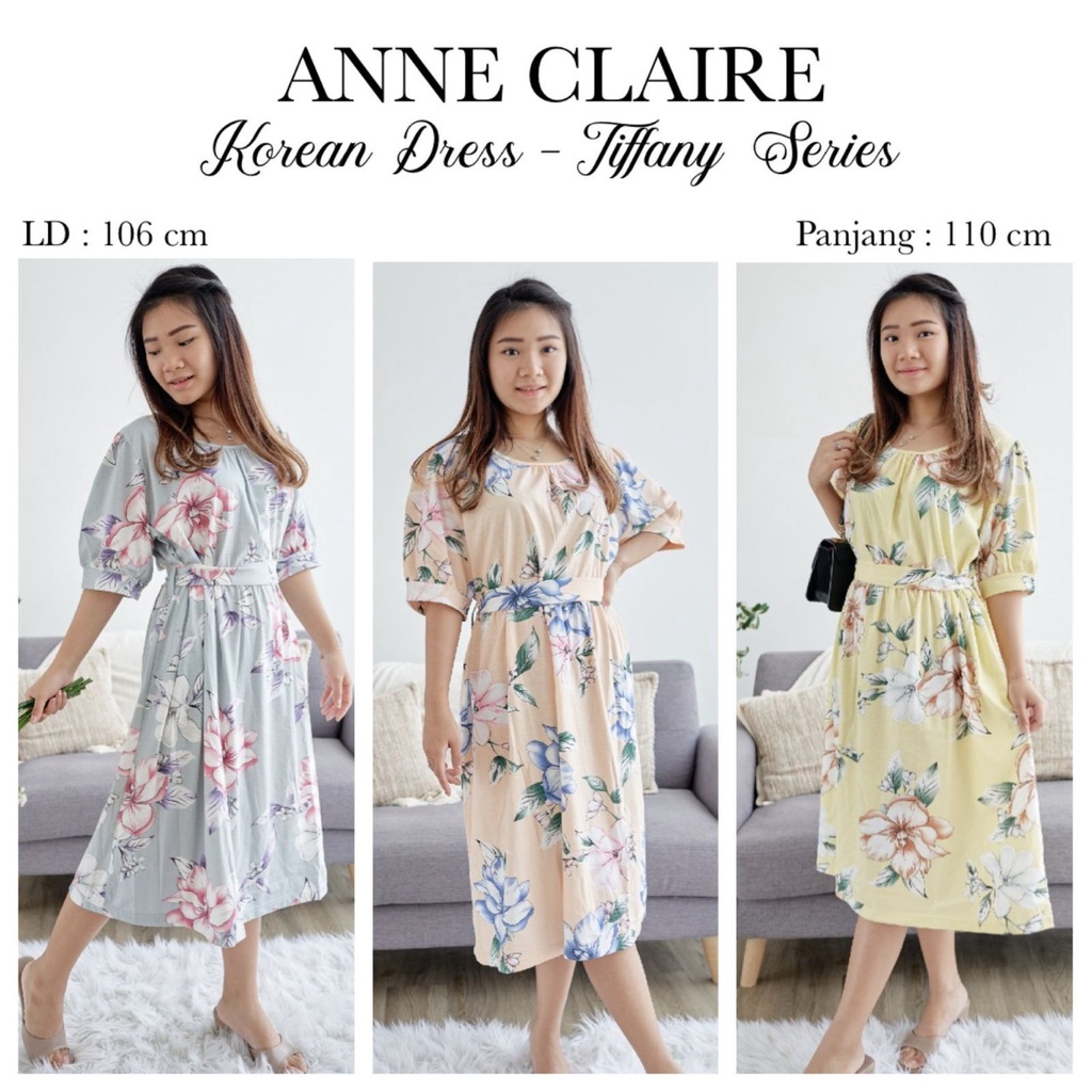 DRESS ANNE CLAIRE KOREAN DRESS TIFFANY SERIES ALLSIZE