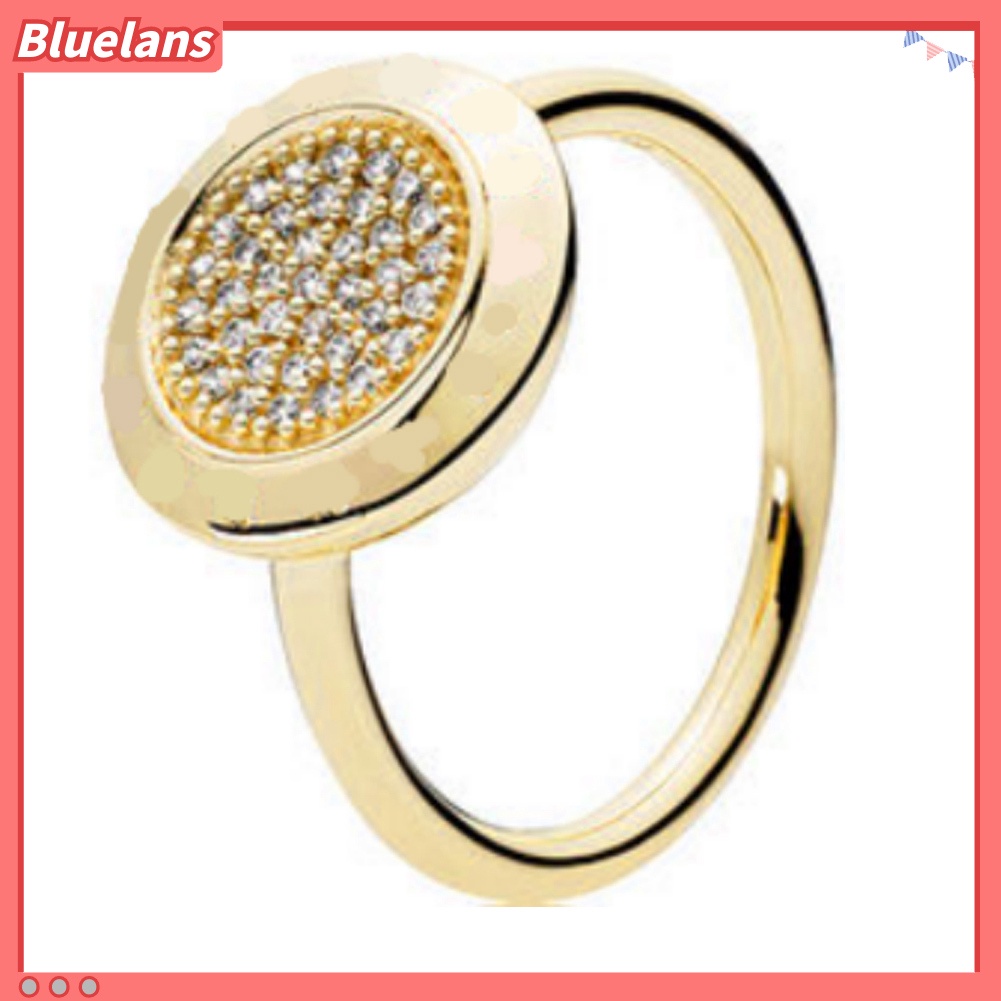 Bluelans Women Fashion Plating Rhinestone Inlaid Finger Ring Party Jewelry Wedding Gift