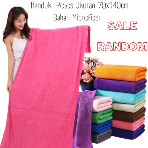 Handuk Dewasa Polos/Handuk Souvenir 140x70cm Serap Air