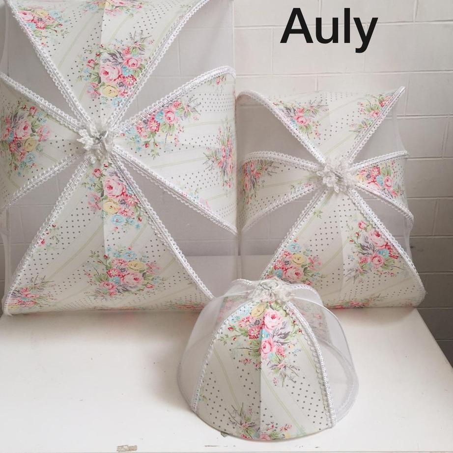 Ready (SIZE MEDIUM) TUDUNG SAJI/ TUTUP MAKANAN/ FOOD COVER KAIN RANGKA BESI SHABBY CHIC