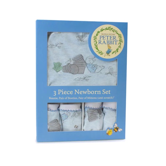 Peter Rabbit 'Hop Little Rabbit' 3 Piece Layette Set - Blue