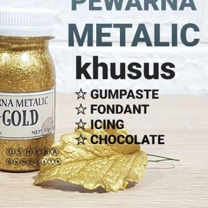 

10.10 Brands Festival osheba gumpaste pewarna metalic L- GOLD 50gr gas !!