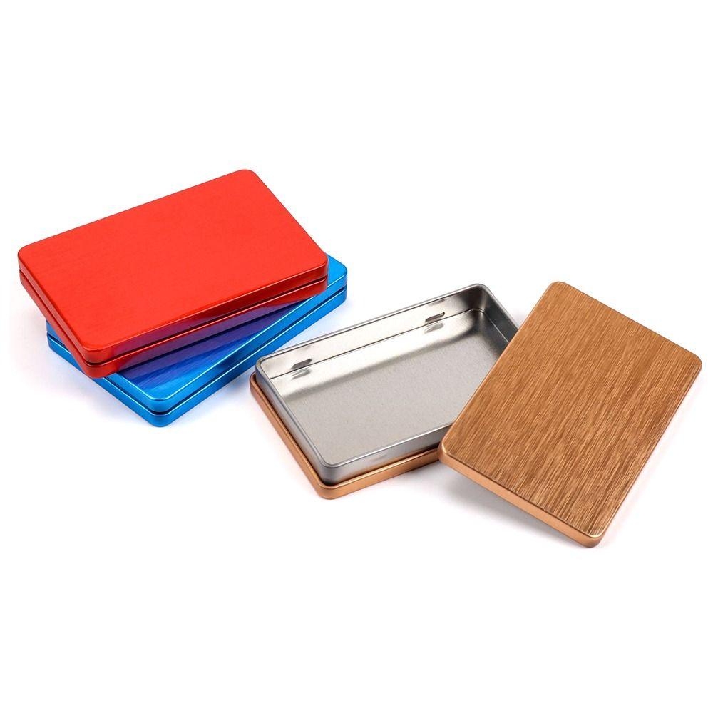 R-flower Tin Box Square Alat Kecantikan Tea Can Storage Box