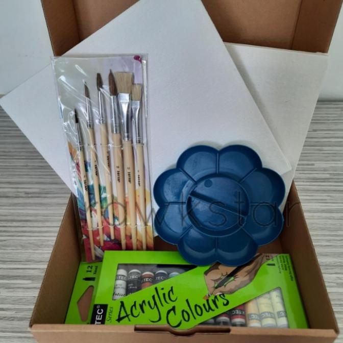 

Paket B Lukis Kanvas 20x20 Painting for Kids Arts