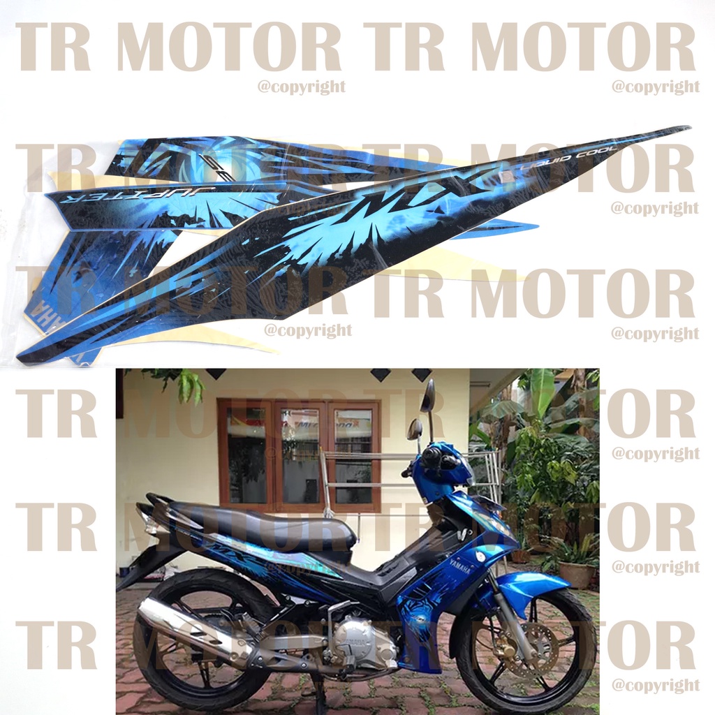 Stiker Motor Jupiter MX 2009 Sticker Striping Lis Full Set Motor