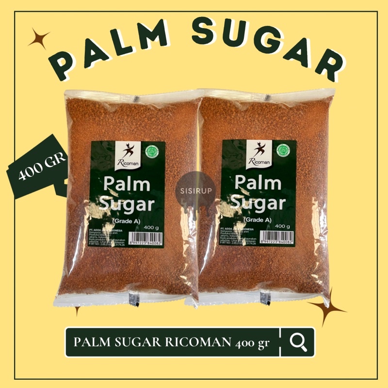 400 GR PALM SUGAR RICOMAN 400 GR / Gula Palm / Gula Palem / Gula Aren