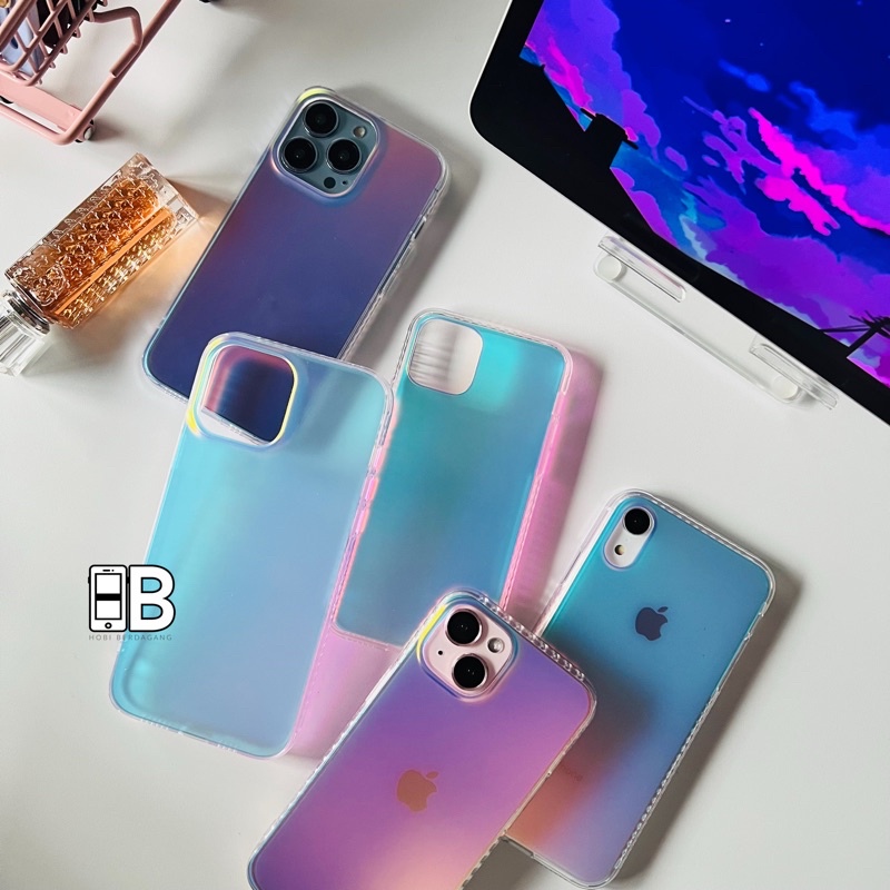 Hologram Holo Matte Shiny Color Changing Case iPhone X XR XS 11 12 13 PRO MAX