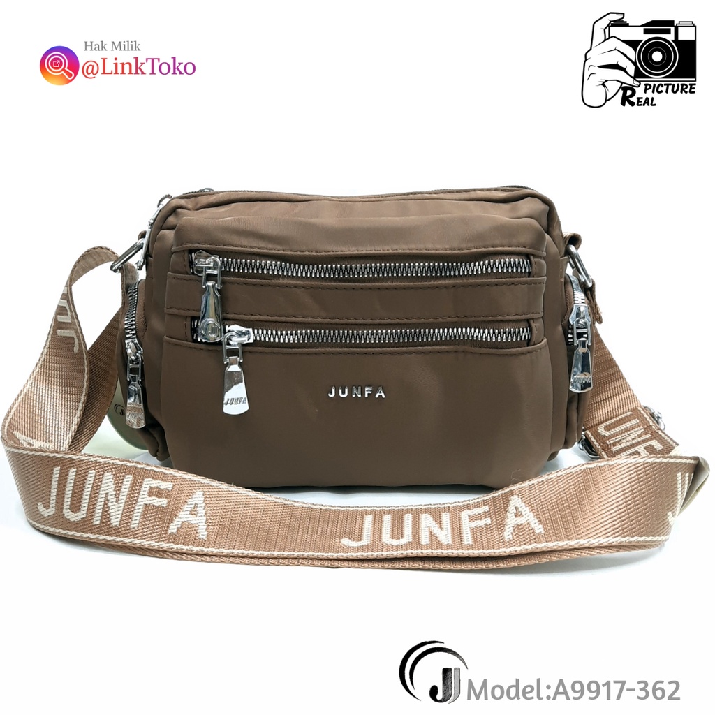 Tas Junfa Import Sling Bag Wanita Junfa Original A9917-362 Nilon Polos