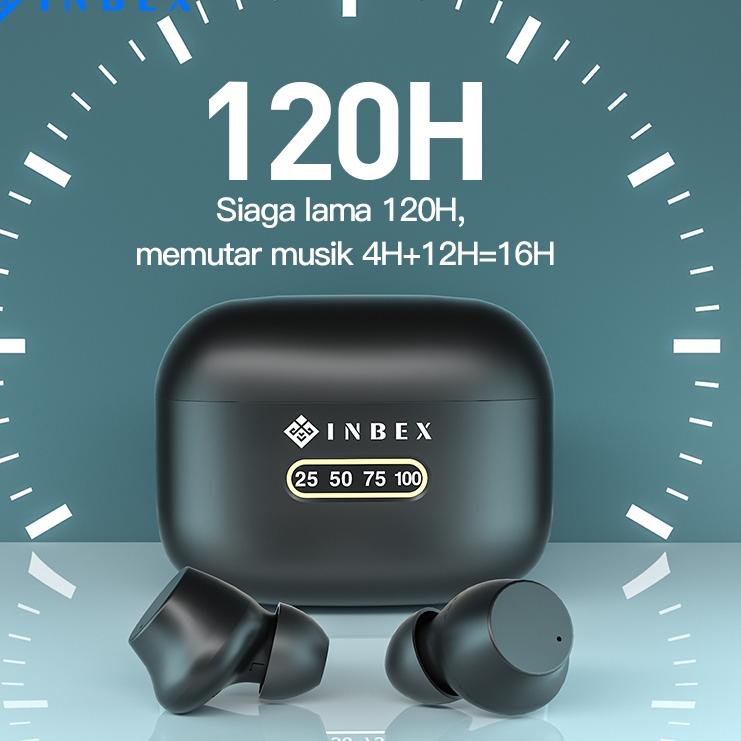[CODEBT24] INBEX TWS Earphone Nirkabel Headset/M8 headphone Bluetooth 5.0 Touch Sensor Noise Cancell