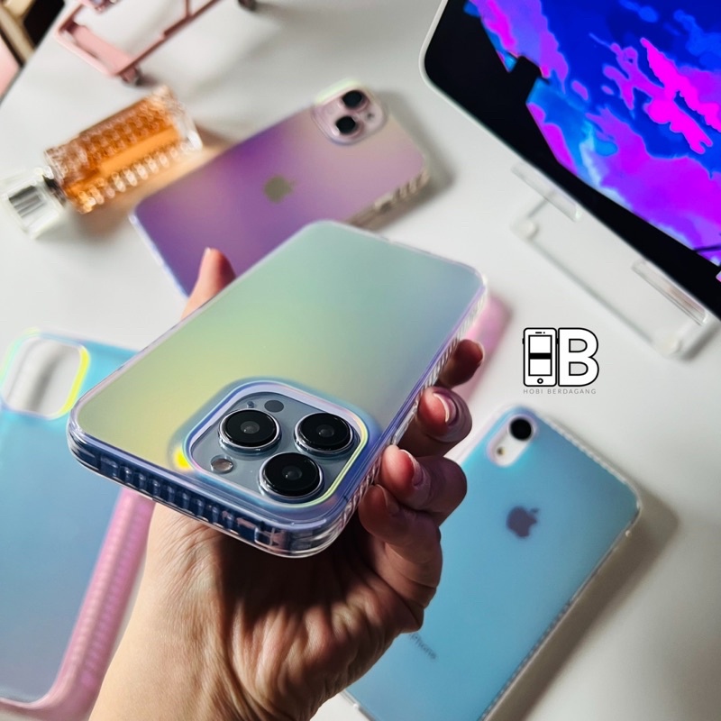 Hologram Holo Matte Shiny Color Changing Case iPhone X XR XS 11 12 13 PRO MAX