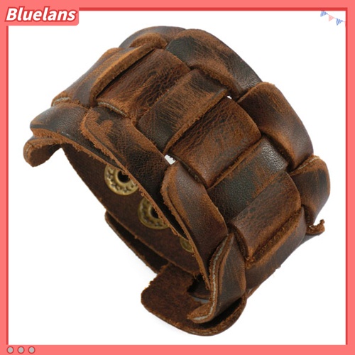 Gelang Bahan Kulit Imitasi Gaya Retro Untuk Pria