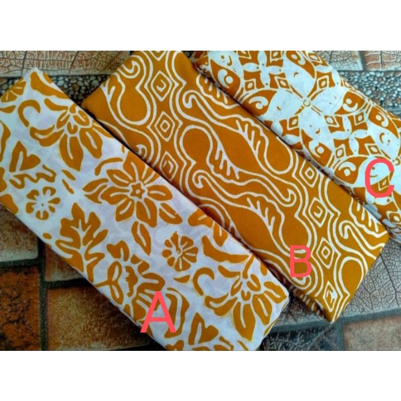 batik cap garutan kuning kuyit