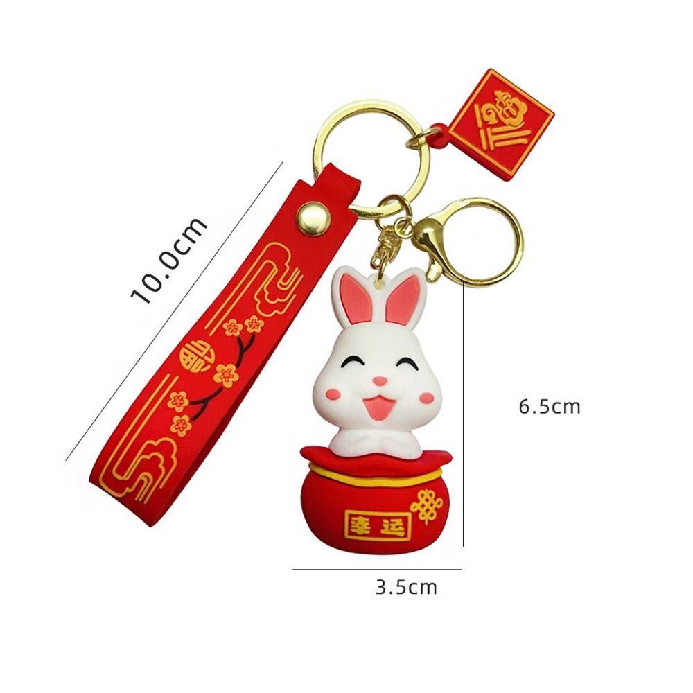 Lanfy Kelinci Gantungan Kunci Kepribadian Lucu Gantungan Kunci Mobil Hadiah Mainan Anak Ransel Liontin2023Tahun Kelinci Kunci Gesper Key Lanyard