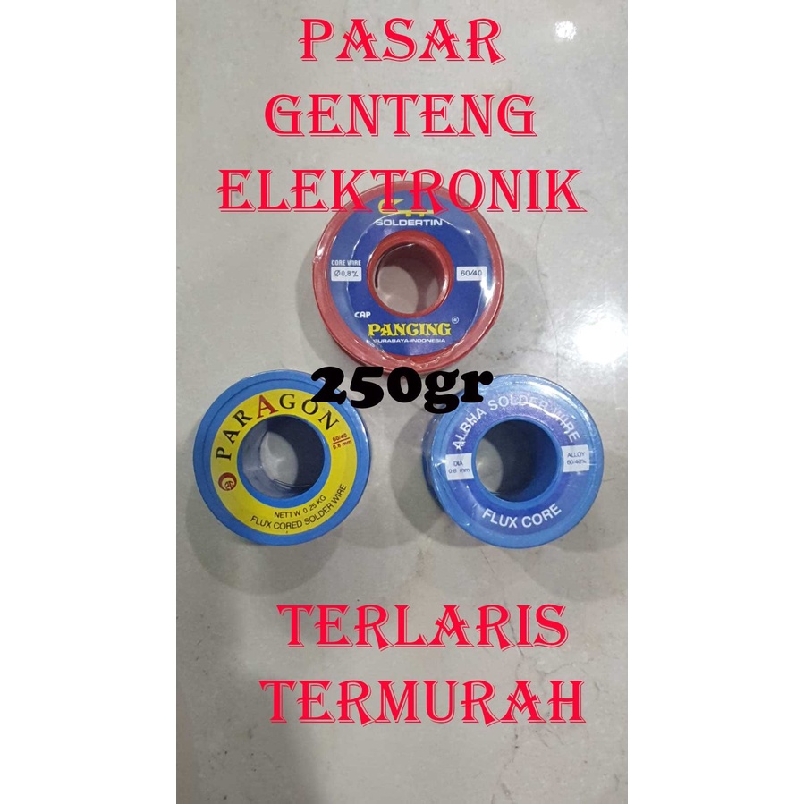 timah solder besar 250gr merk timah pancing / timah alfa alpha albha / timah paragon / timah Suoer original semua pasar genteng