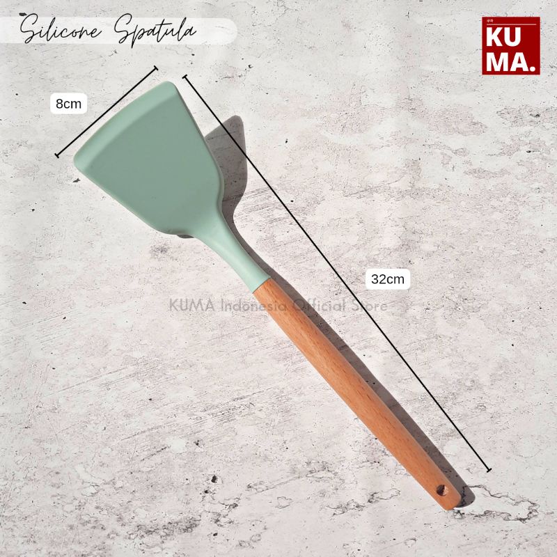 Spatula Silicone Tahan Panas Sutil Silikon Sodet Panjang Utensil