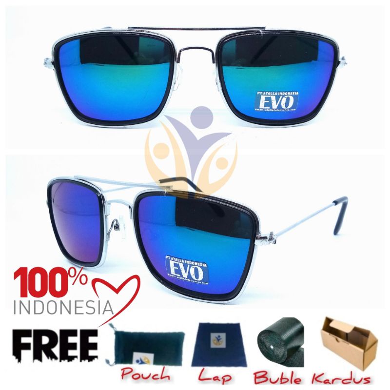 kacamata hitam fashion model tony stark uv protection