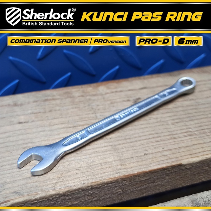 Kunci Pas Ring (Pro-D Series) uk. 6 mm Original Sherlock (1 Pcs)