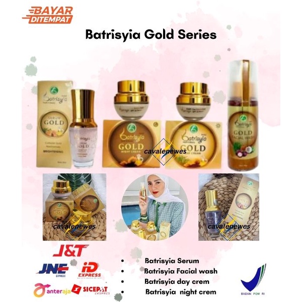Batrisyia Gold Series Perawatan Wajah Glowing sehat alami  - Cream Glowing Jerawat Flek Kusam by Bat